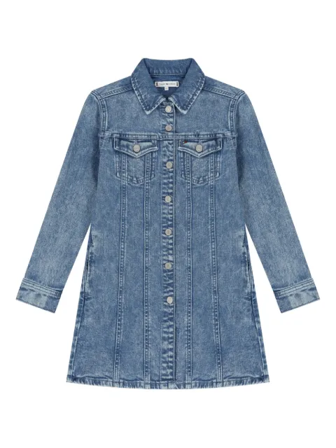 Tommy Hilfiger Junior vestido de mezclilla con botones