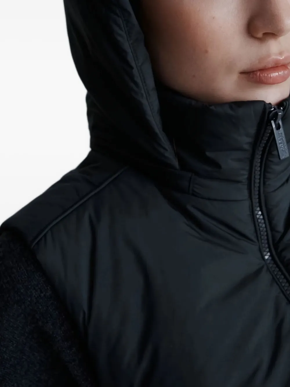 Marella hooded puffer vest Grijs
