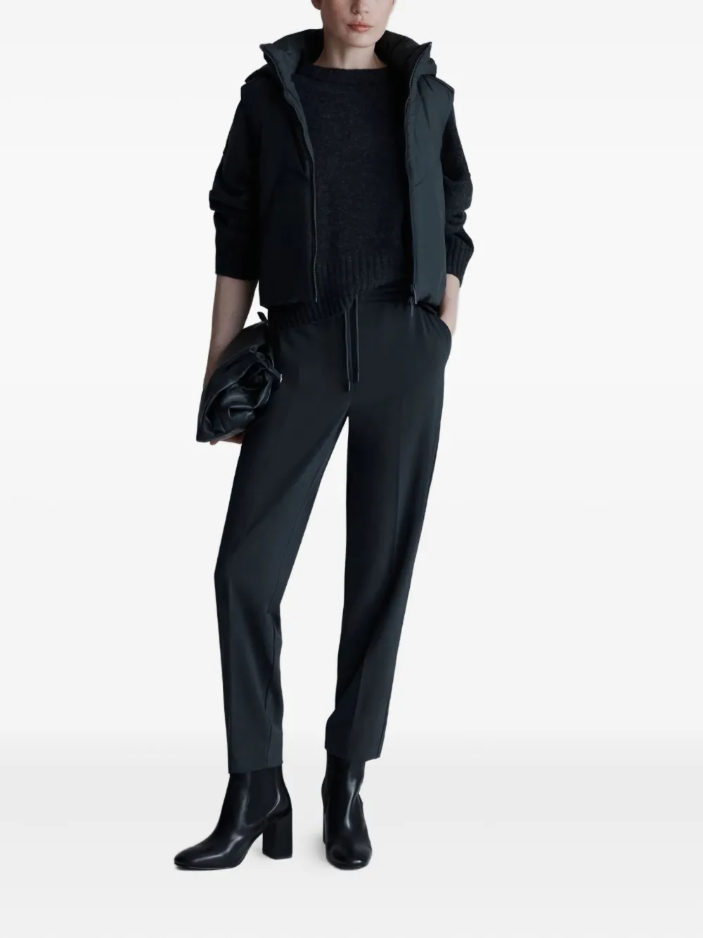 Marella hooded puffer vest Grijs