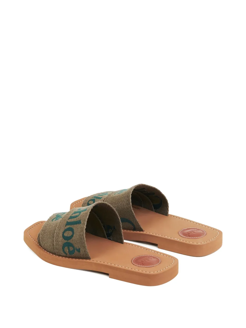 Chloé Woody flat mules Green