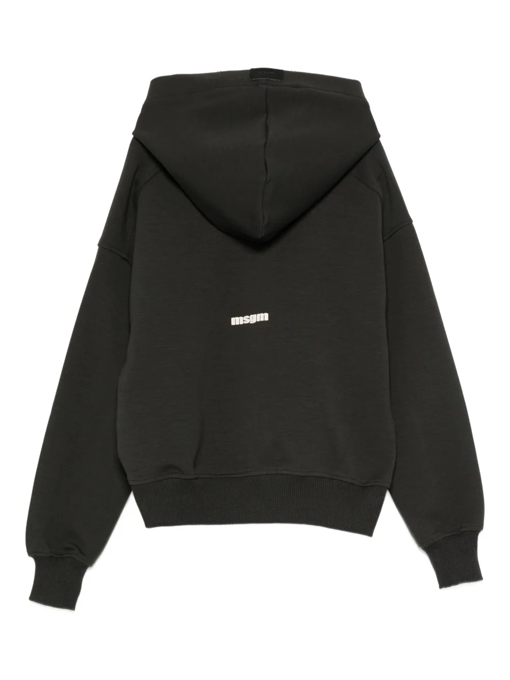 MSGM Kids logo-print hoodie Zwart
