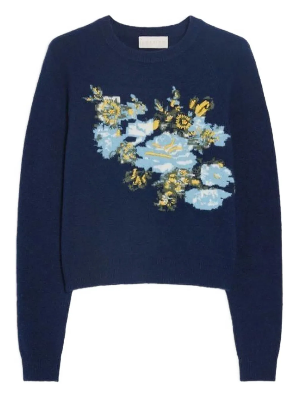 Iblues Floral-embroidered Sweater In Blue