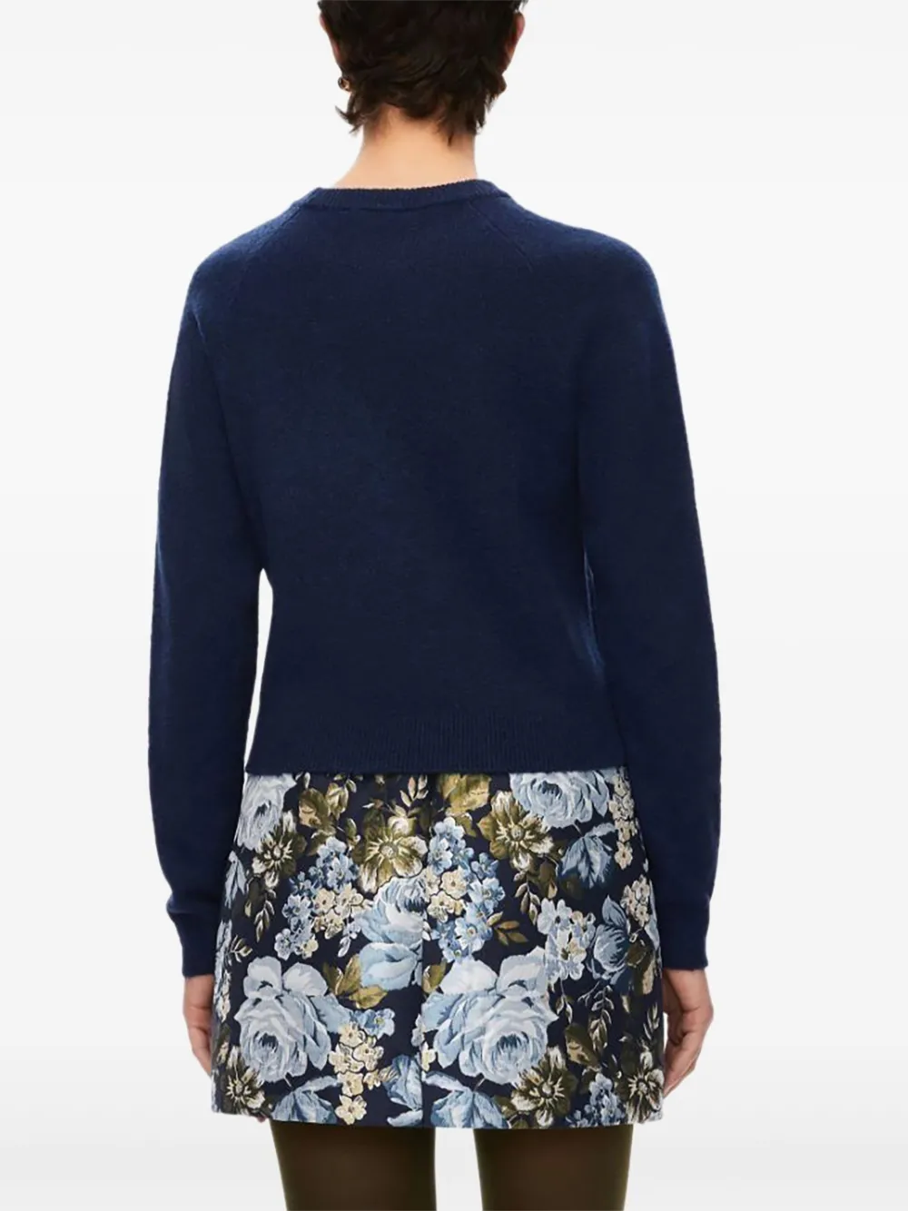 Iblues Floral-embroidered Sweater In Blue