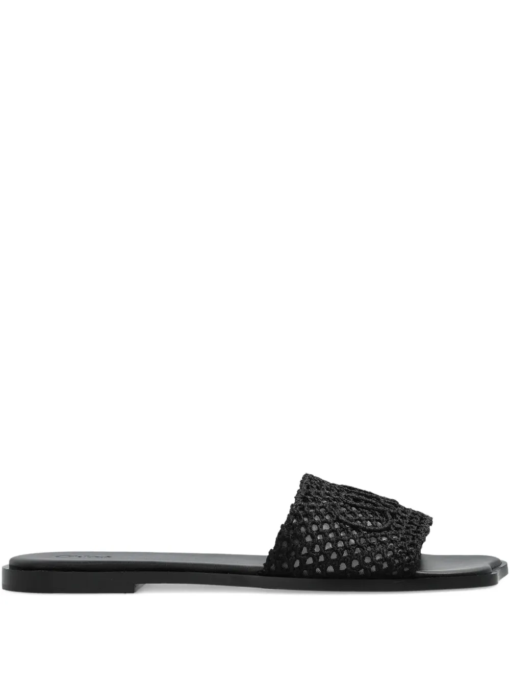 Chloé crochet-effect flat sandals | Black | Image 1