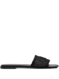 Chloé crochet-effect flat sandals - Black