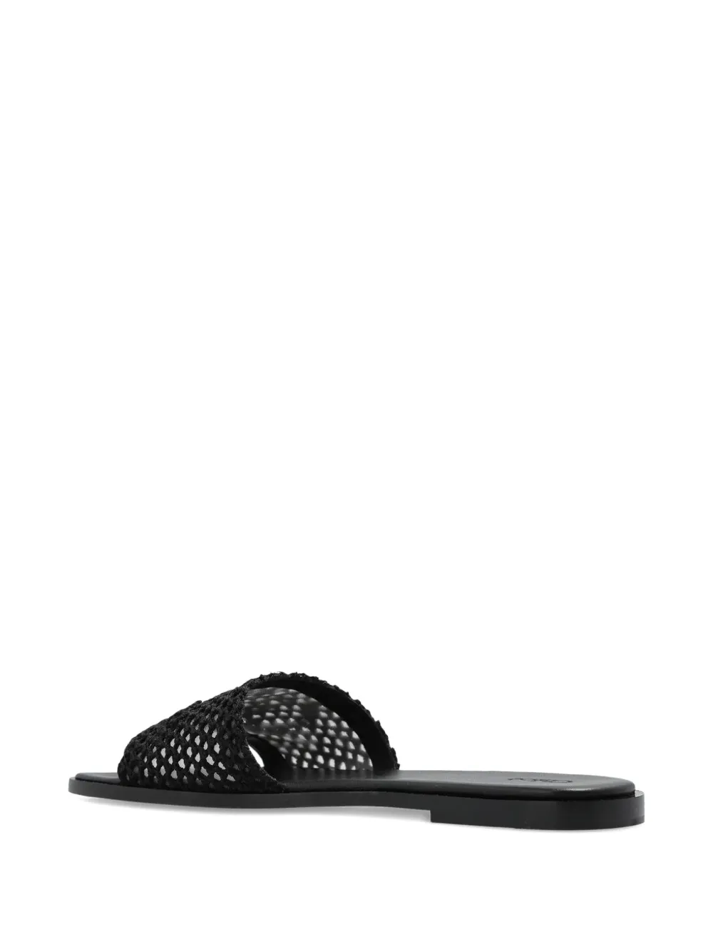 Chloé crochet-effect flat sandals Black