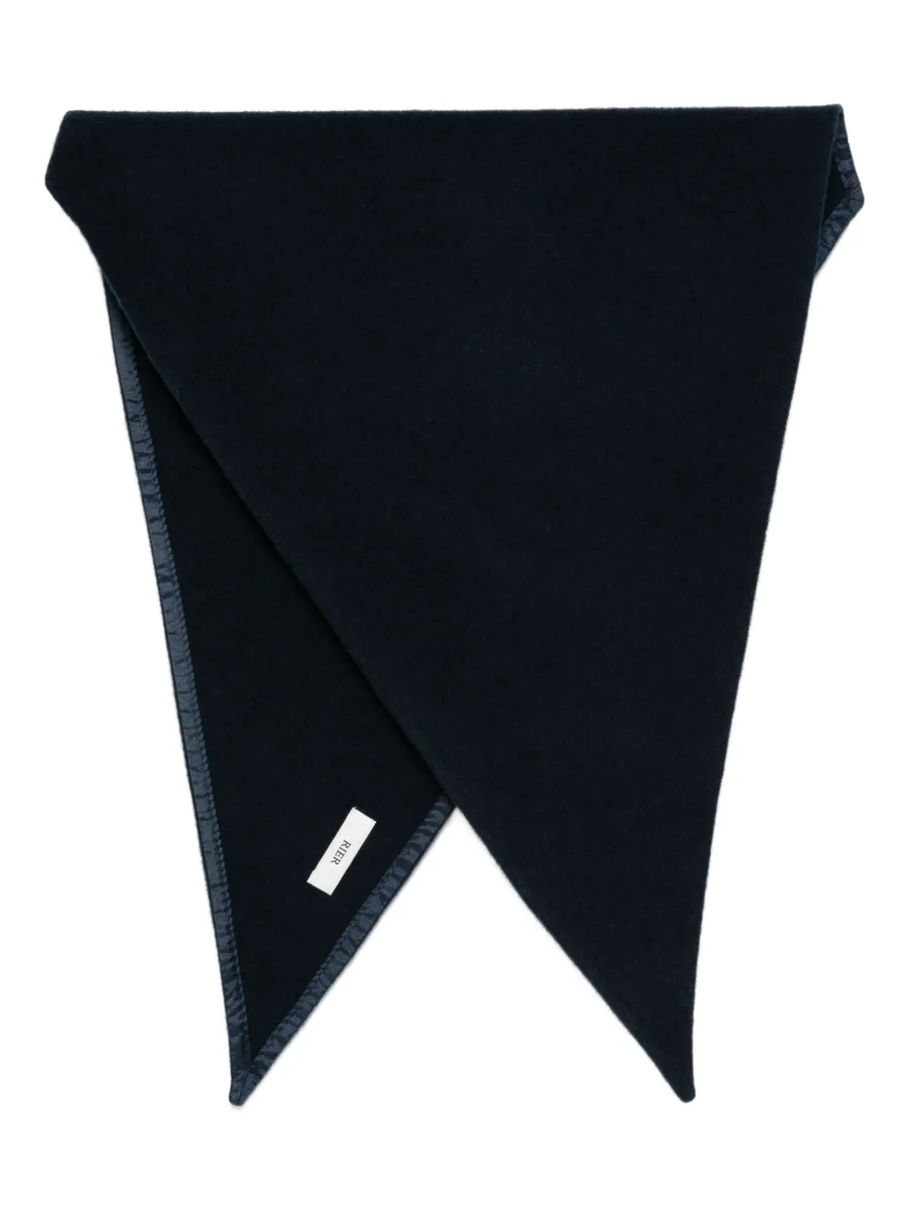 Rier triangular wool scarf | Blue | Image 1