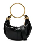 Chloé ring-top puff-faced leather shoulder bag - Black