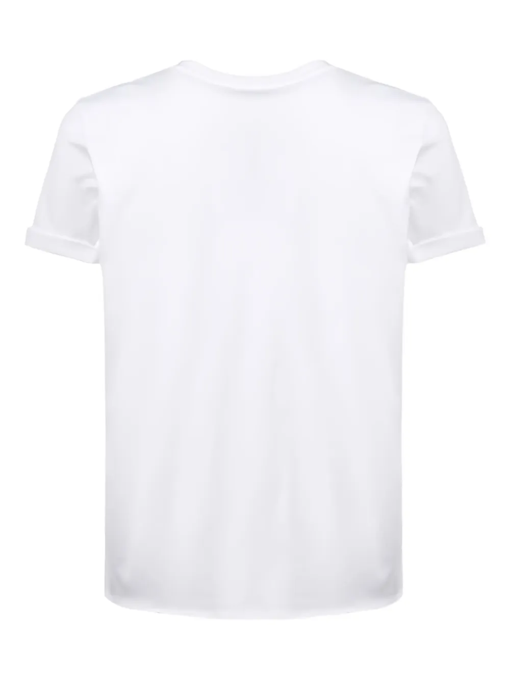 Saint Laurent Classic T-shirt met opgerolde manchetten Wit