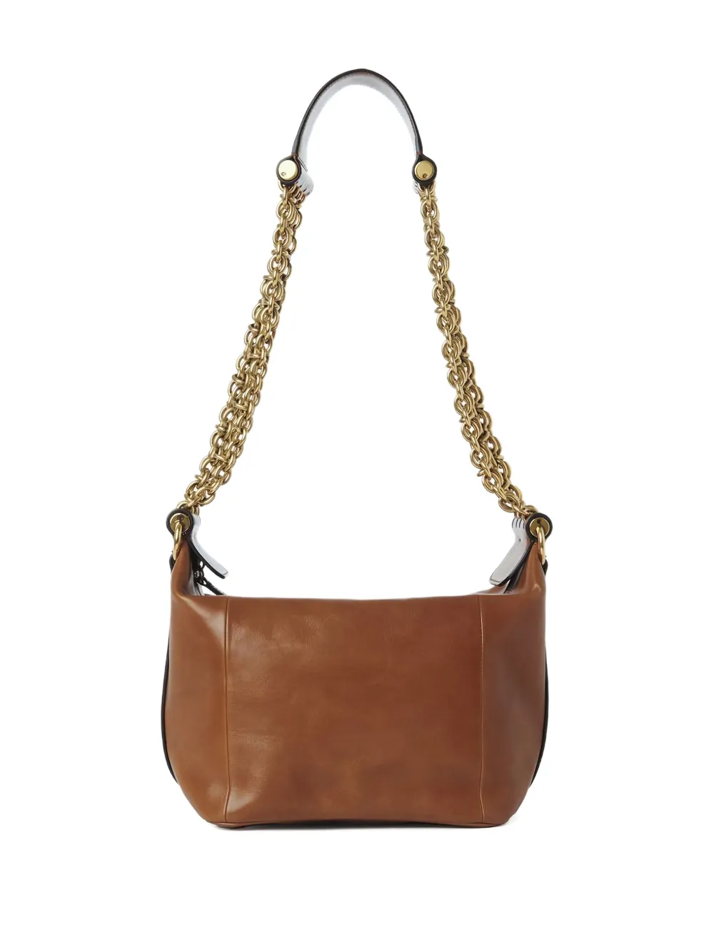 Chloé Leren tas met ketting afwerking Bruin