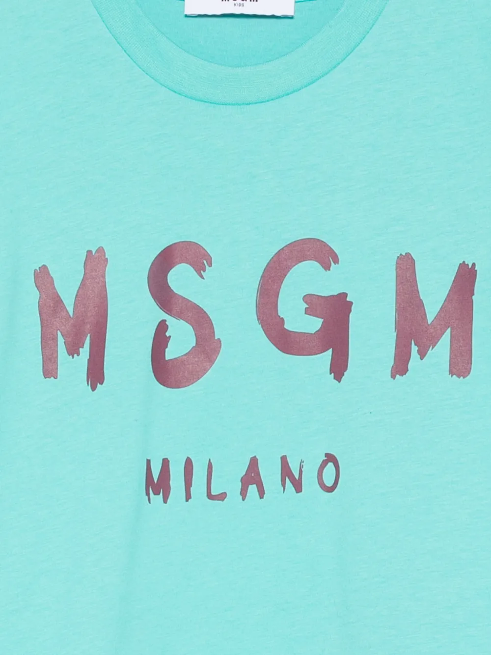 MSGM Kids logo-print T-shirt Blauw