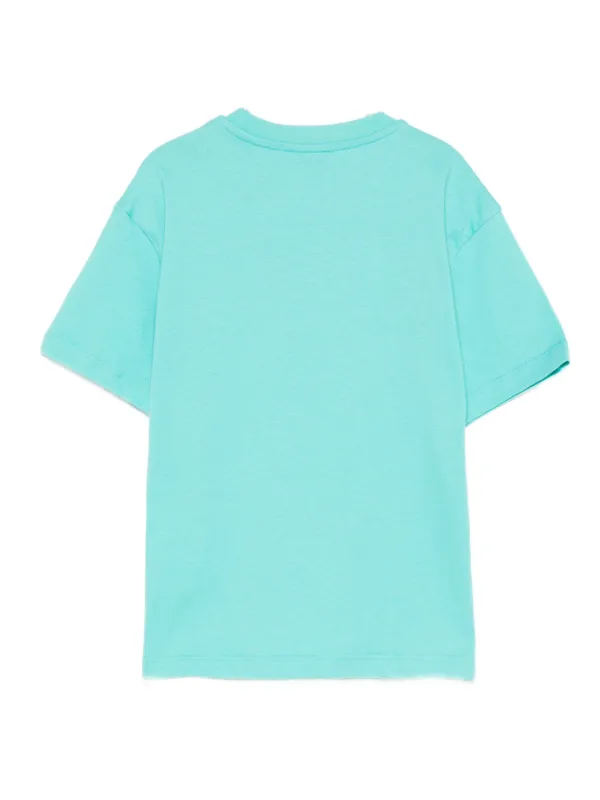 MSGM Kids logo-print T-shirt | Blue | FARFETCH OM