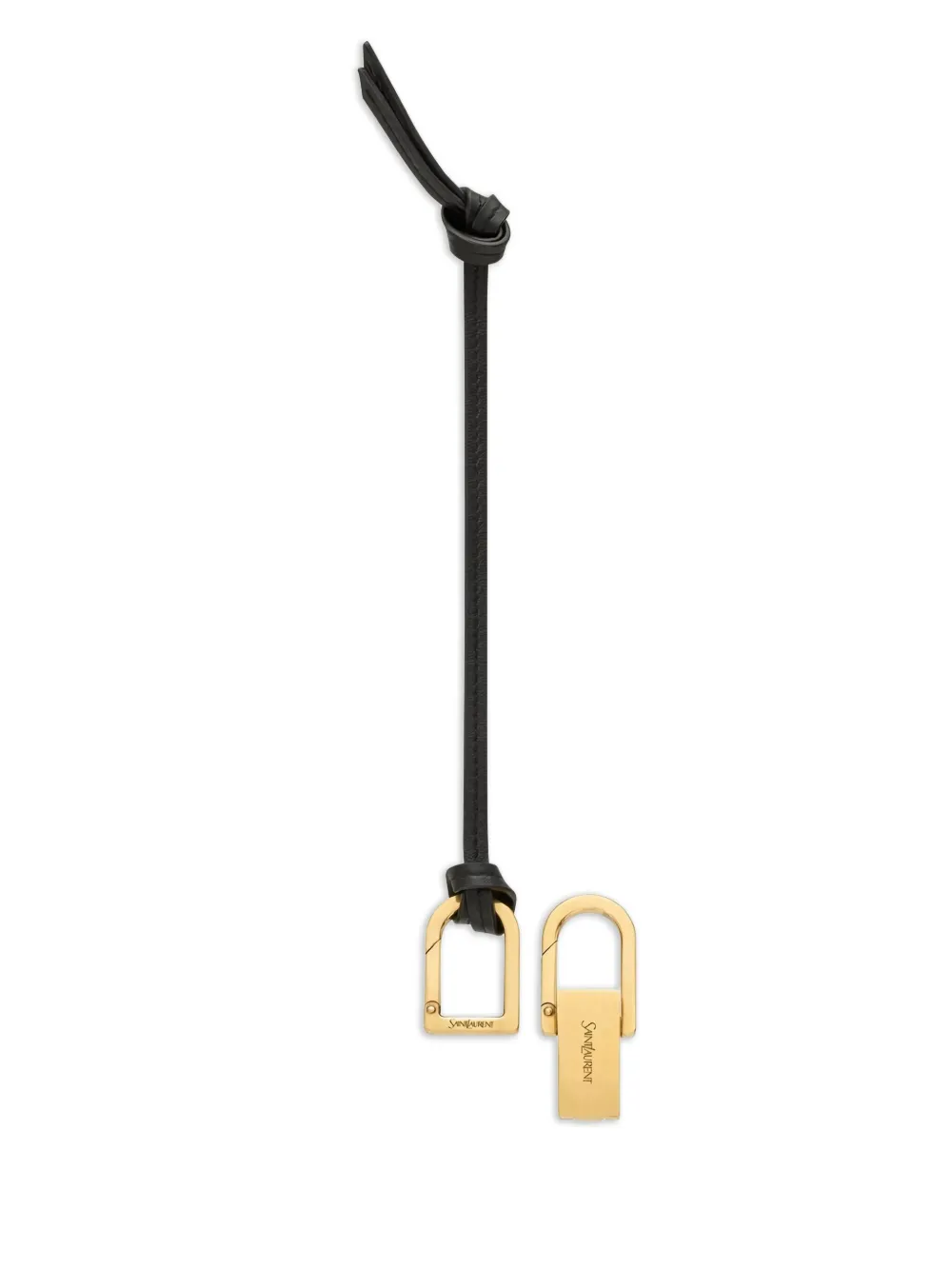 Saint Laurent Kiss Kiss leather keyring | Black | Image 1