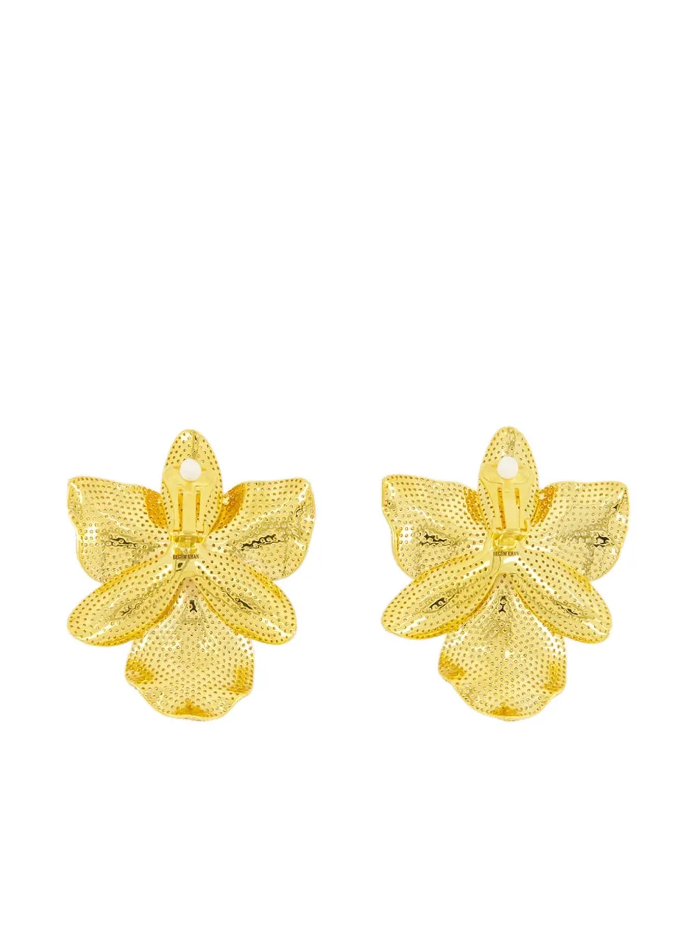 Begüm Khan Singapore Orchids embellished earrings - Goud