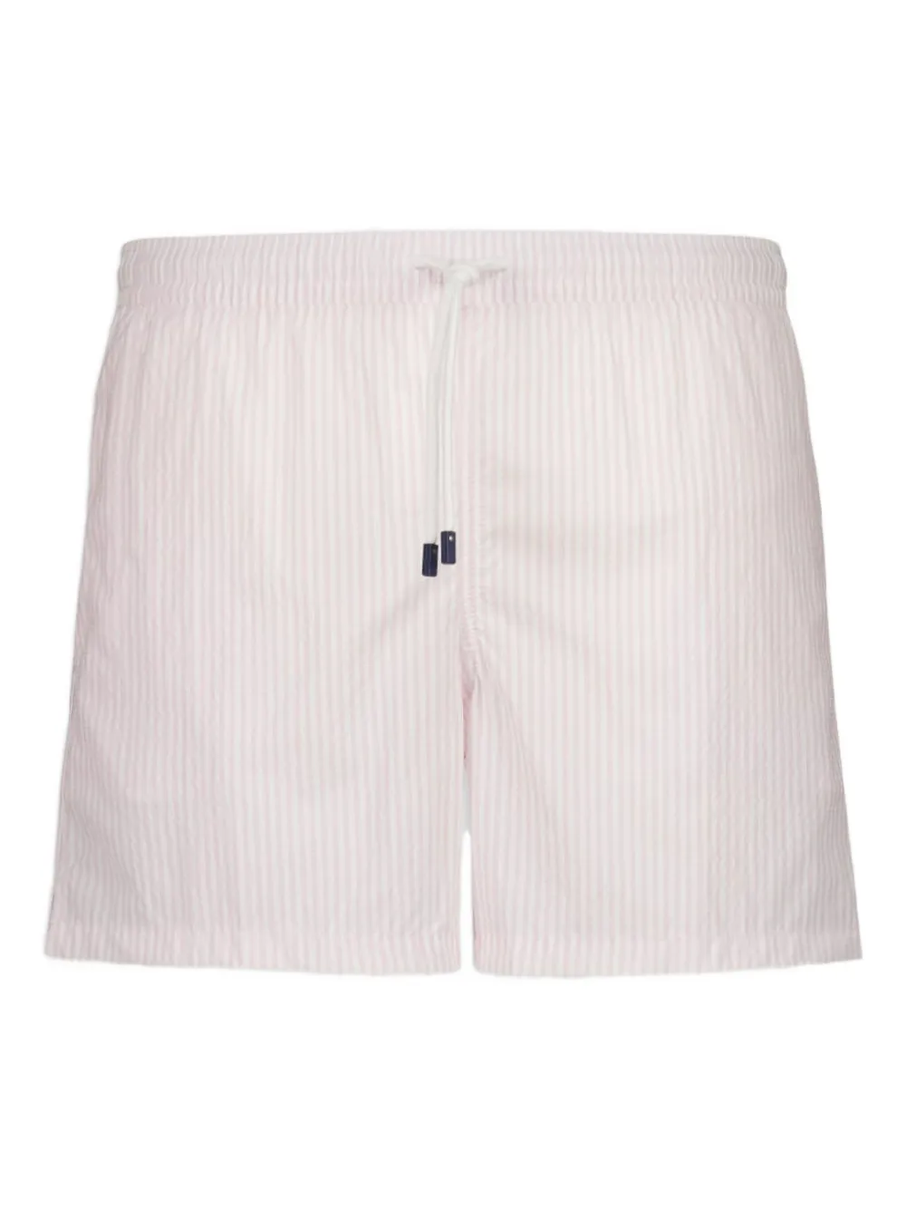 Fedeli Madeira Striped Drawstring Swim Shorts In White