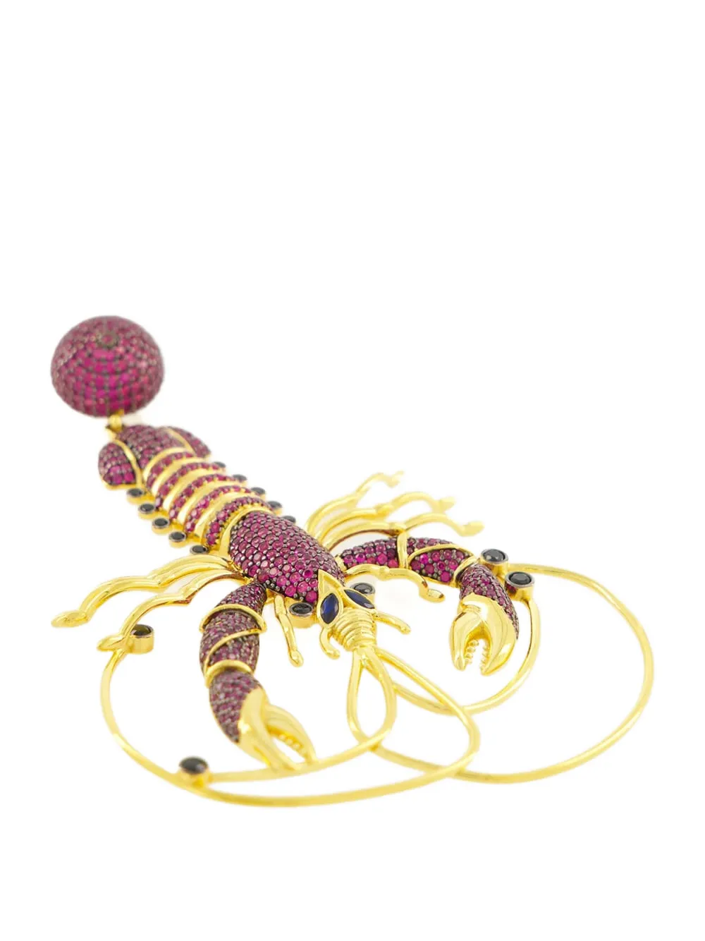 Begüm Khan crystal-embellished lobster earrings - Geel