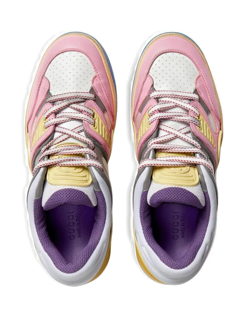 Gucci panelled leather sneakers Pink