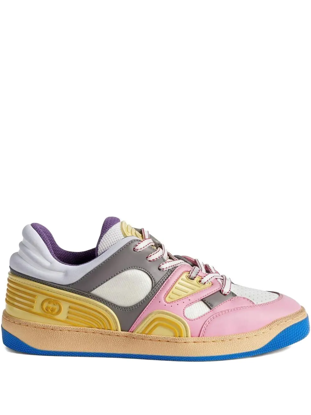 Gucci panelled leather sneakers Pink
