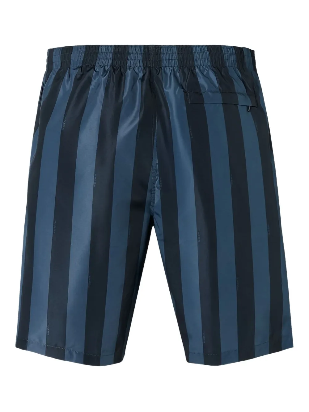 FENDI Gestreepte zwembroek met logo Blauw