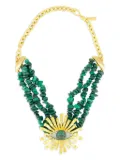 Begüm Khan malachite sun-eye necklace - Gold