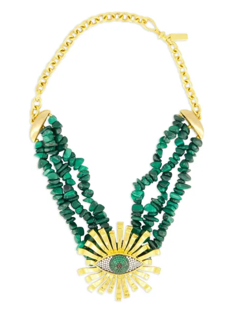 Begüm Khan malachite sun-eye necklace