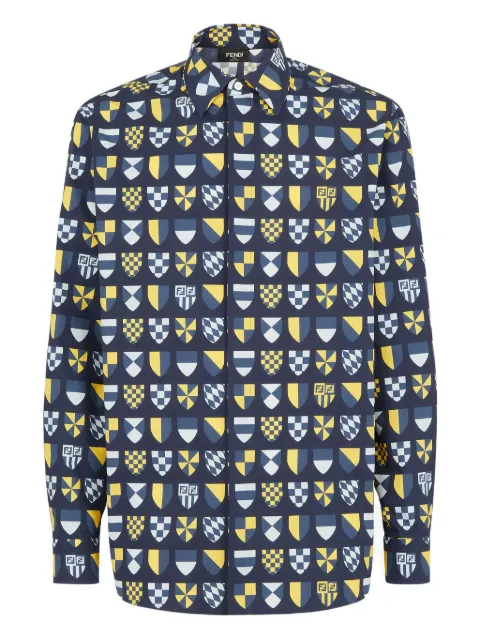 FENDI crest-print shirt