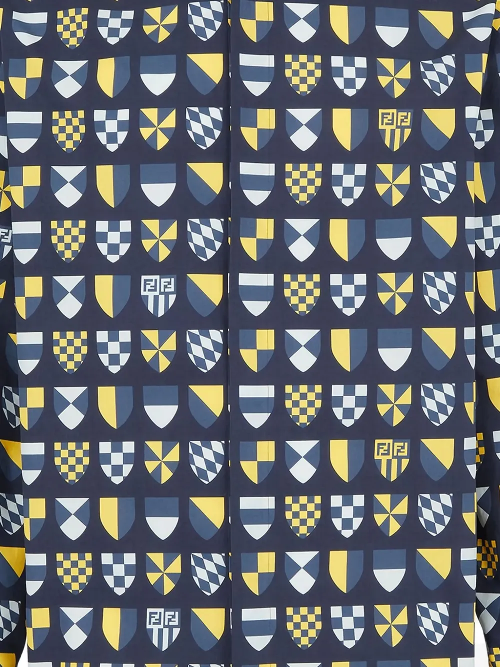 FENDI Overhemd met wapenschildprint Blauw