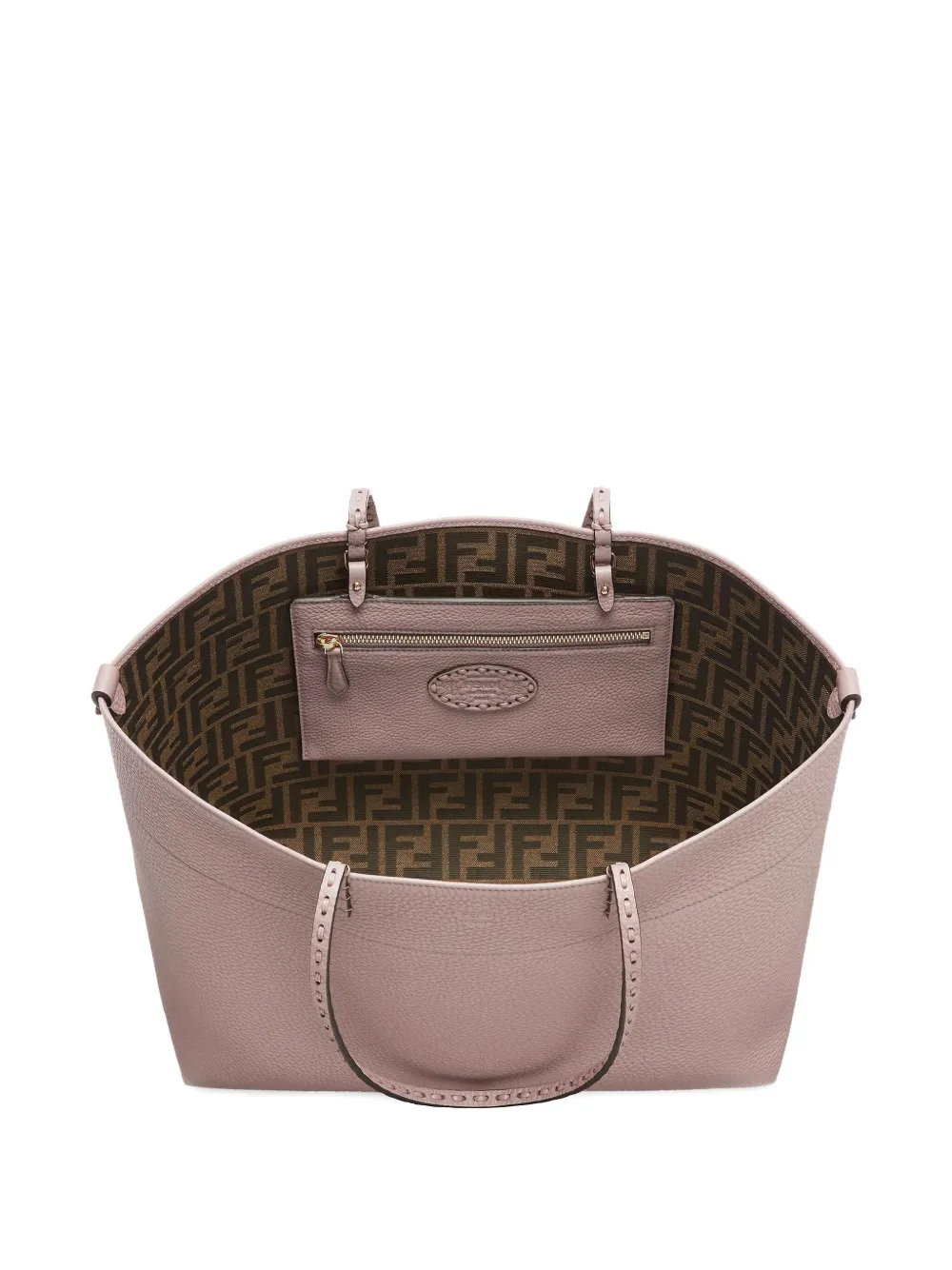 FENDI medium Roll leather tote bag Roze