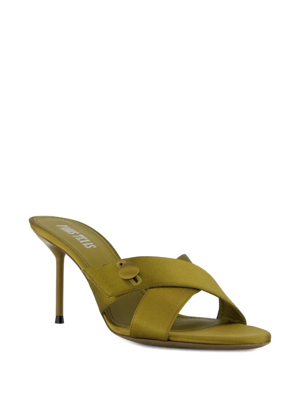 Paris Texas Lidia Satin Cross-strap Sandals In Green
