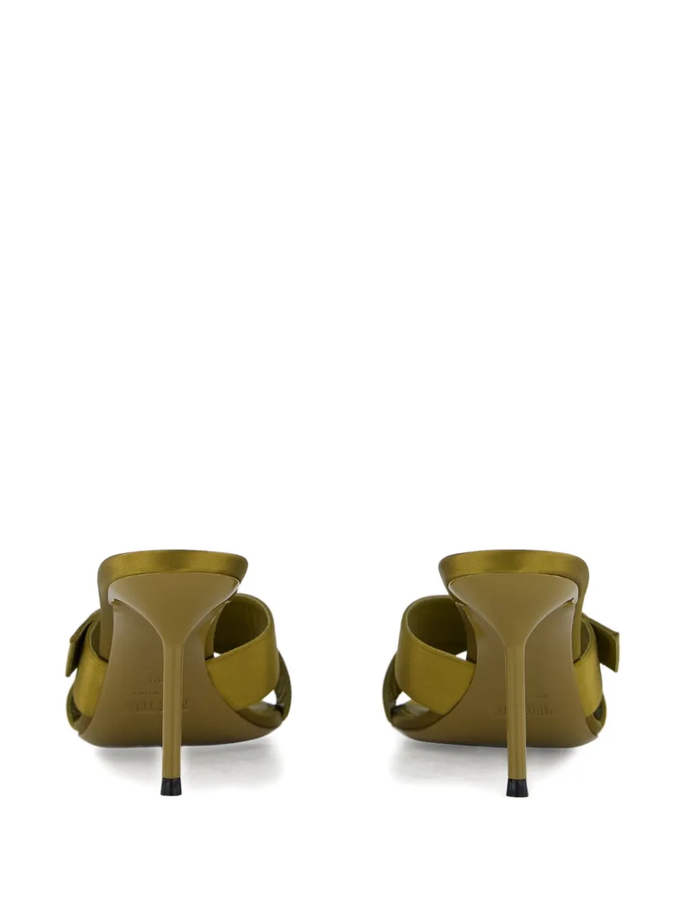 Paris Texas Lidia Satin Cross-strap Sandals In Green