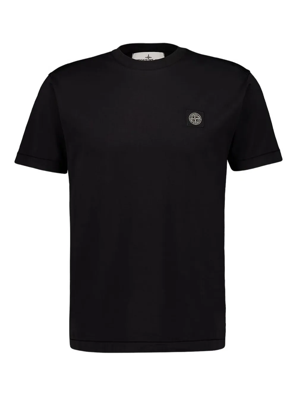 Stone Island logo cotton T-shirt Zwart
