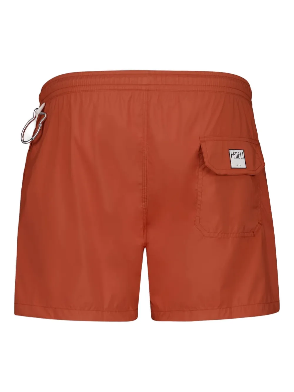 Fedeli Madeira Drawstring-waist Swim Shorts In Burgundy