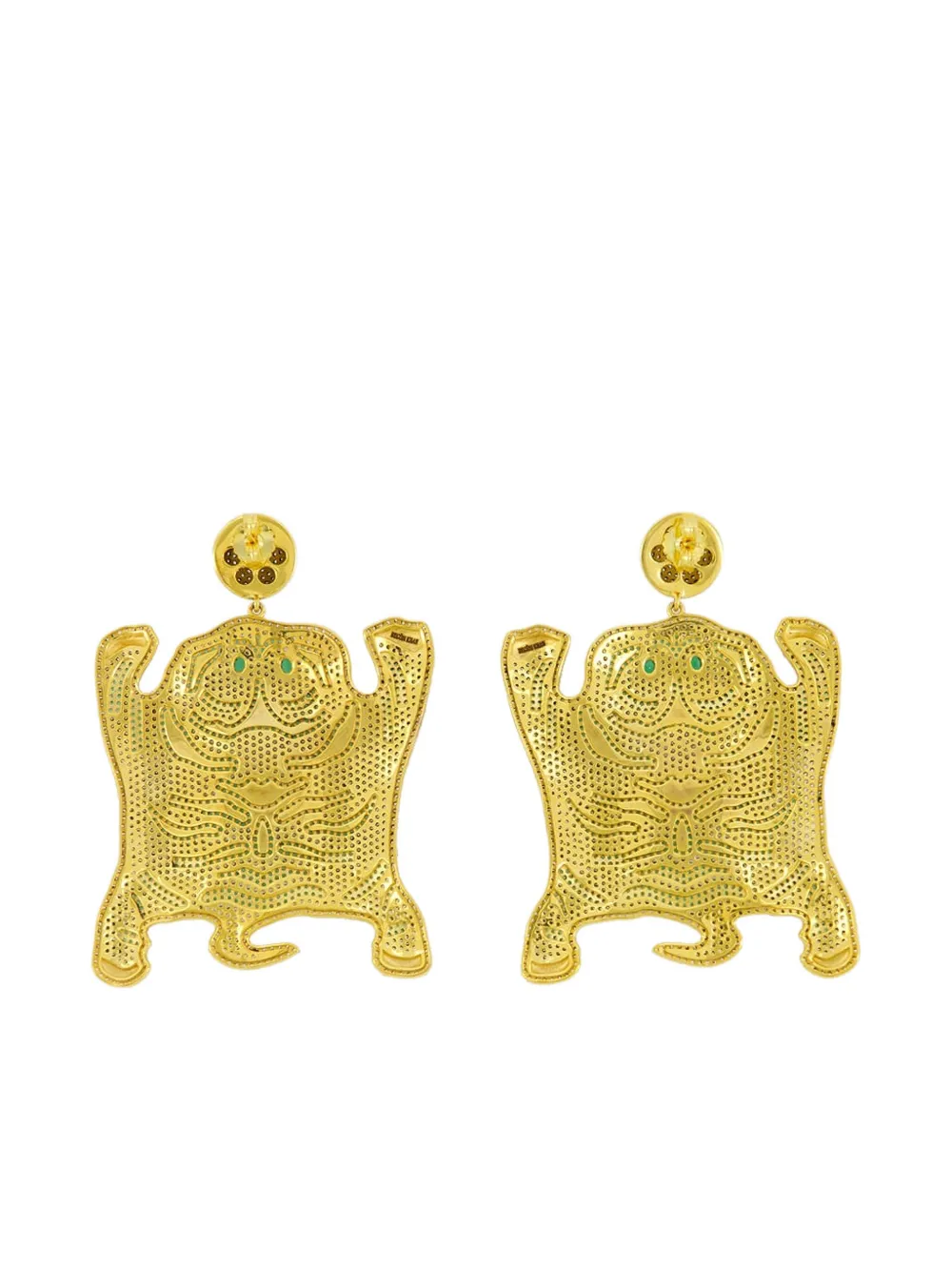 Begüm Khan Bengal tiger-shaped earrings - Goud