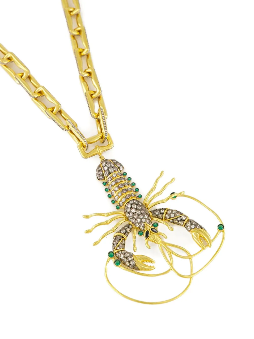 Begüm Khan Piazza lobster-pendant chain necklace - Goud