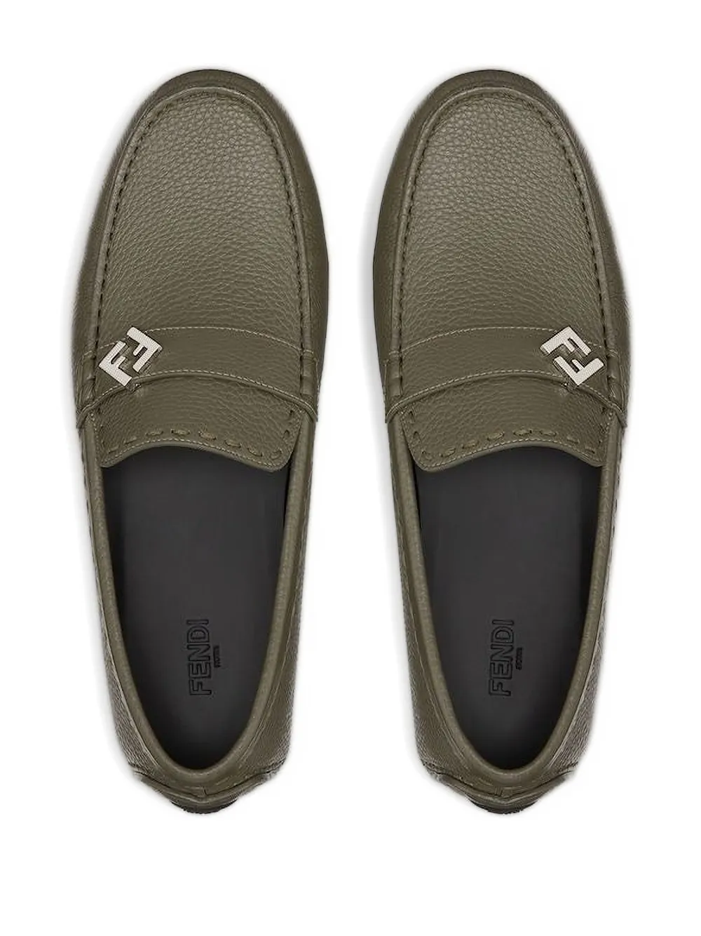 Fendi Driver Loafer Taupe In Brown