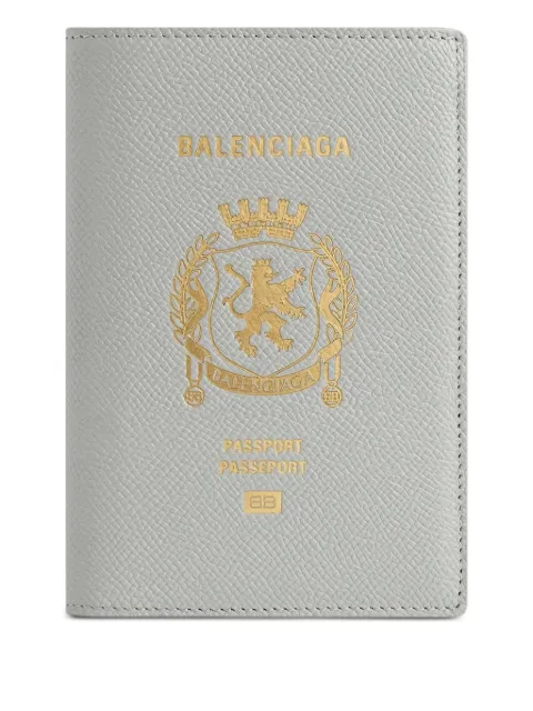 Balenciaga leather passport holder