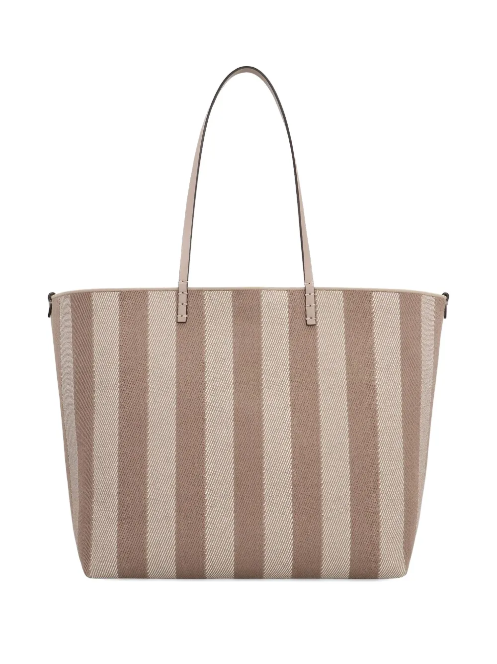 FENDI Grote Roll gestreepte shopper - Grijs