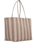 FENDI large Roll striped tote bag - Grey