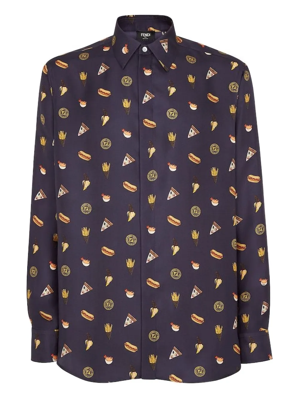 FENDI graphic-print shirt Blauw