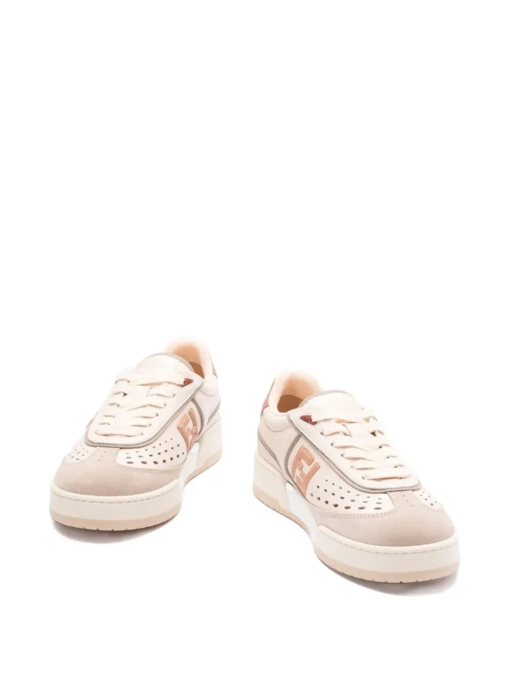 FENDI Match leren sneakers - Beige