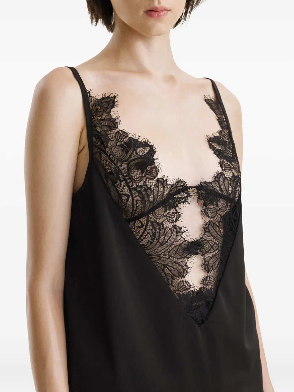 2310 STUDIO Tanktop met kant Zwart