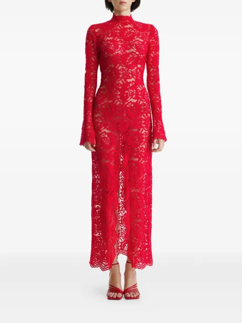 2310 STUDIO floral-lace turtleneck dress
