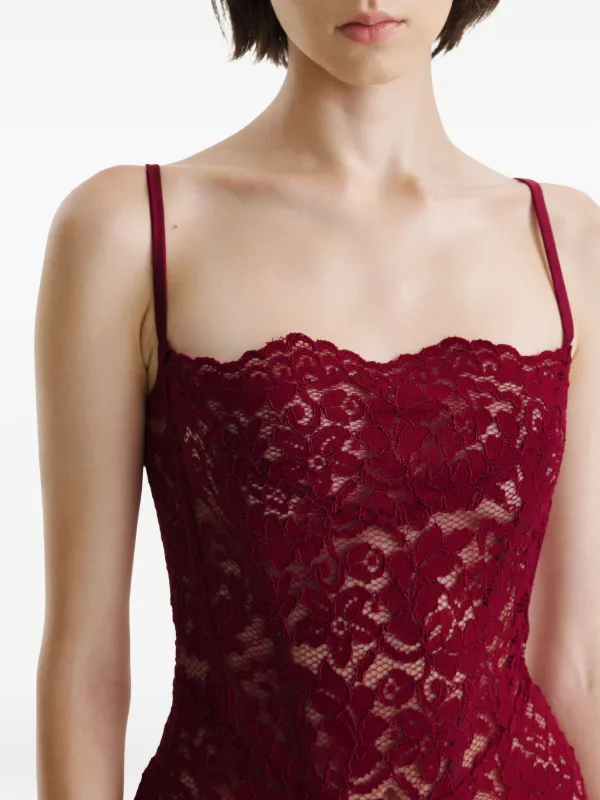 2310 STUDIO Lace Mini Dress | Red | FARFETCH