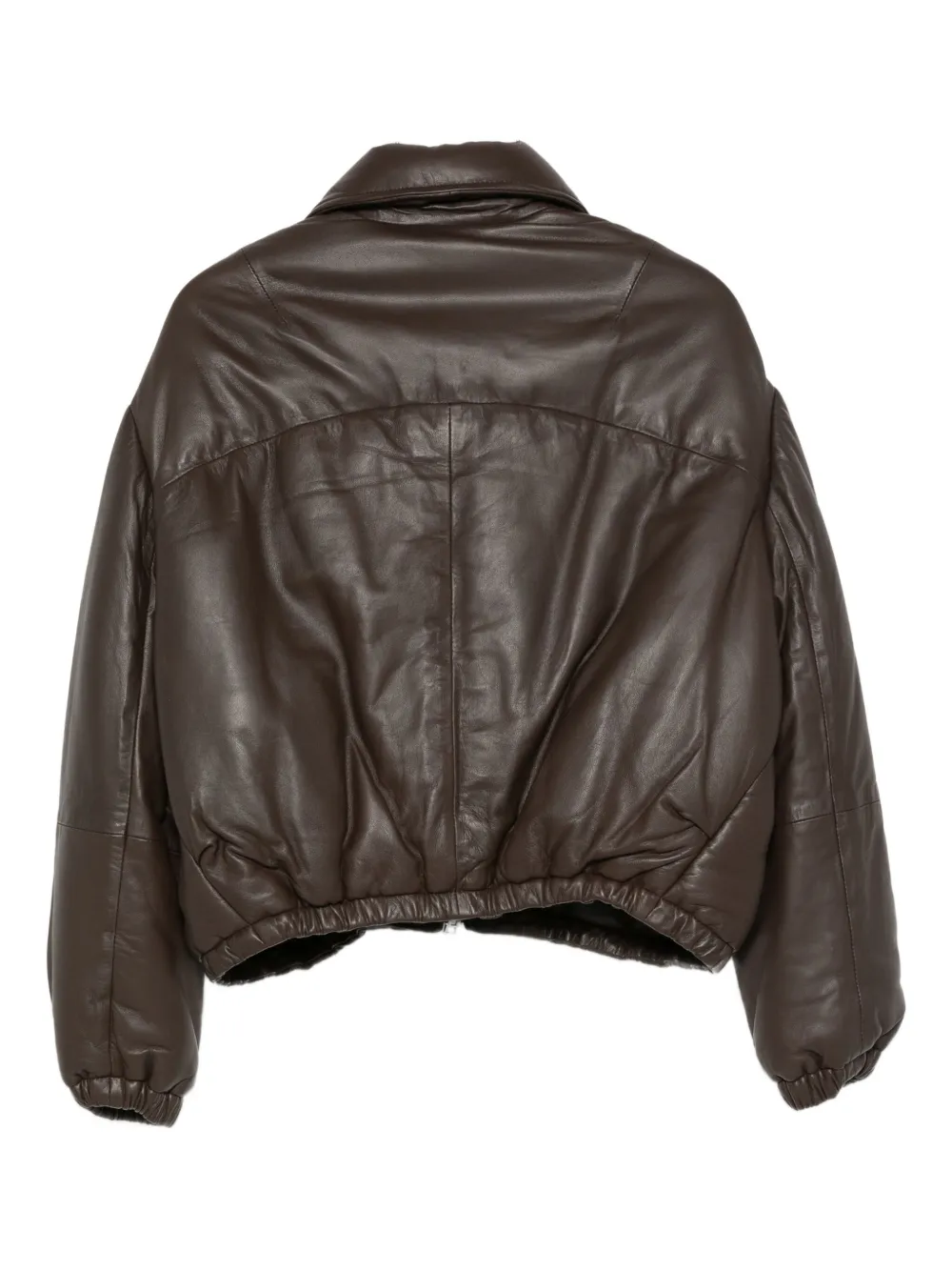 Alysi quilted leather jacket Bruin