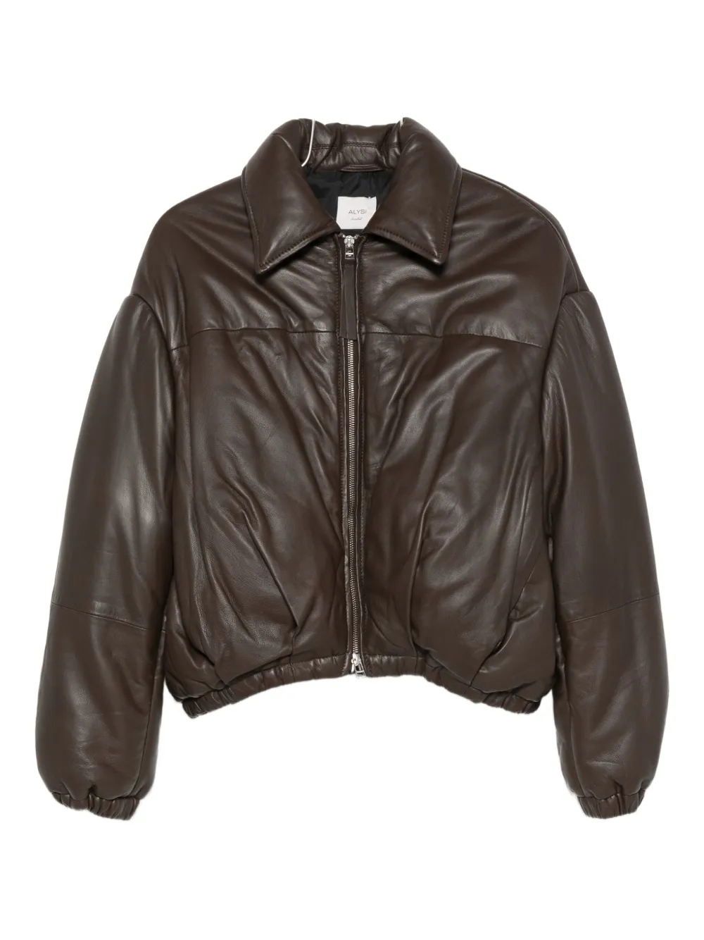 Alysi quilted leather jacket Bruin