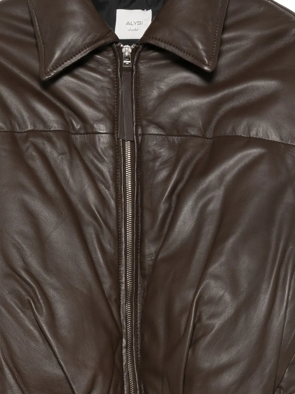 Alysi quilted leather jacket Bruin