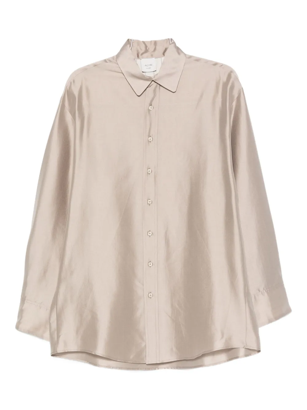 Alysi long-sleeve button-up shirt Beige