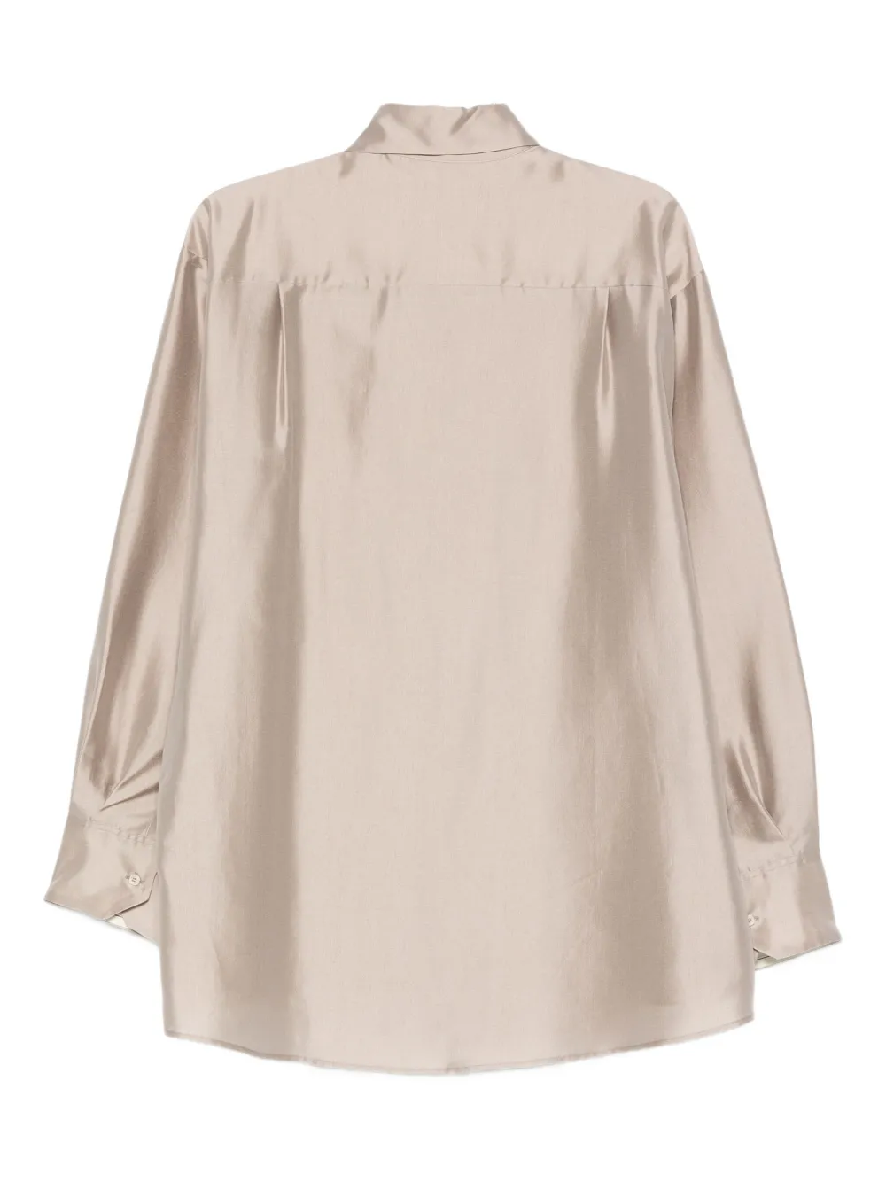 Alysi long-sleeve button-up shirt Beige