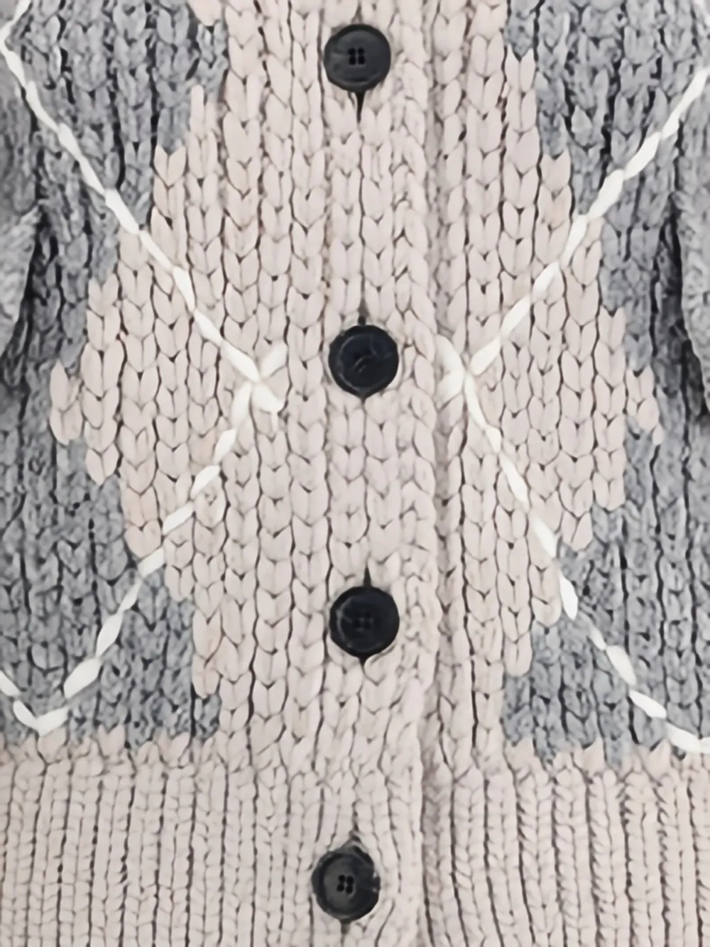 Ermanno Scervino Argyle-pattern Knitted Cardigan In Multi