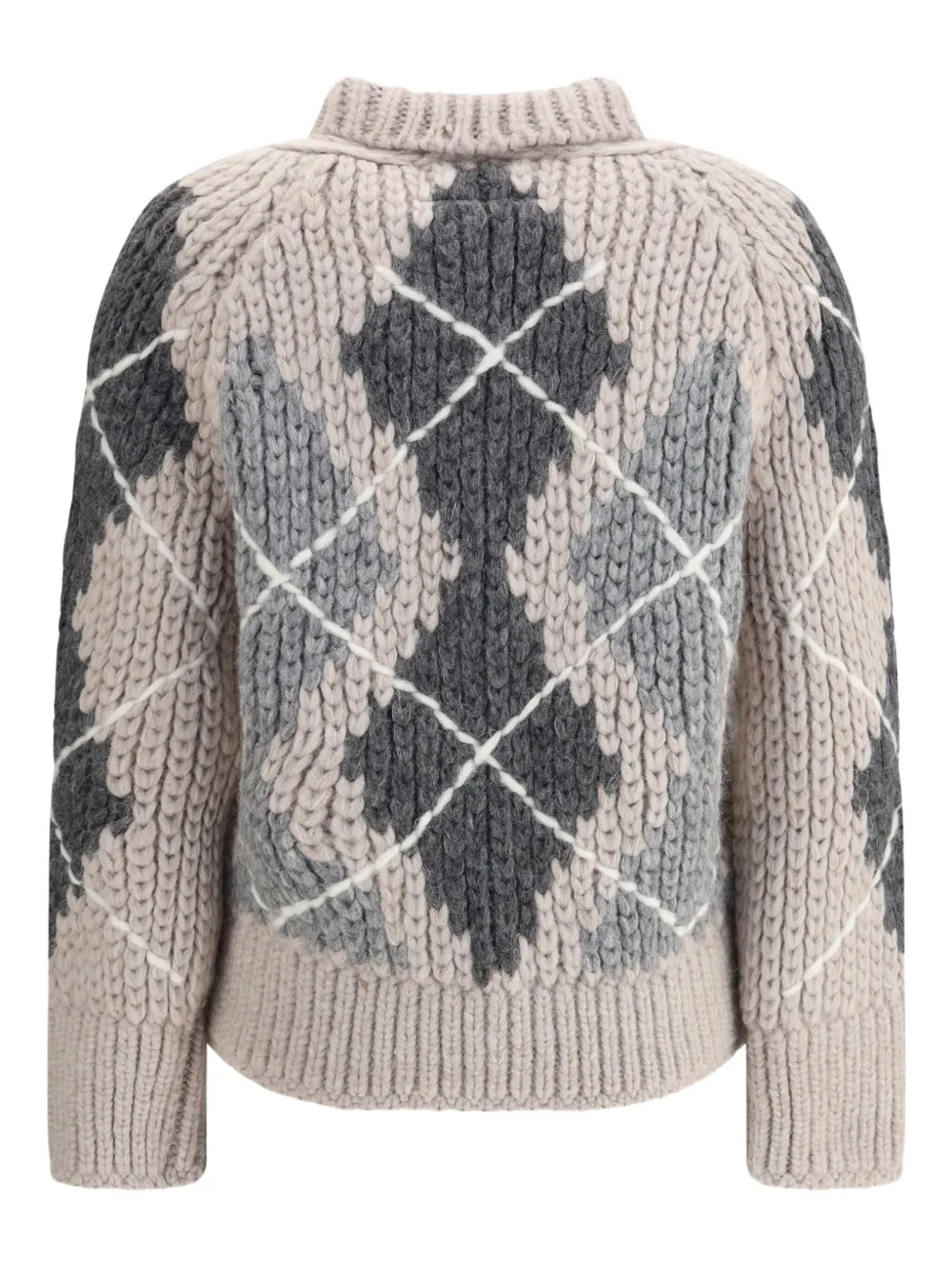 Ermanno Scervino Argyle-pattern Knitted Cardigan In Multi